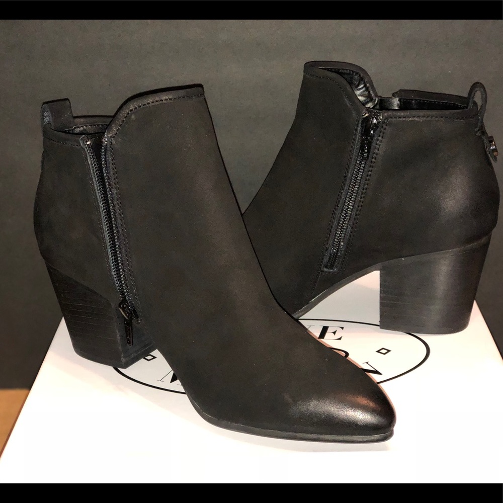 Brand New: Steve Madden Black Leather Booties